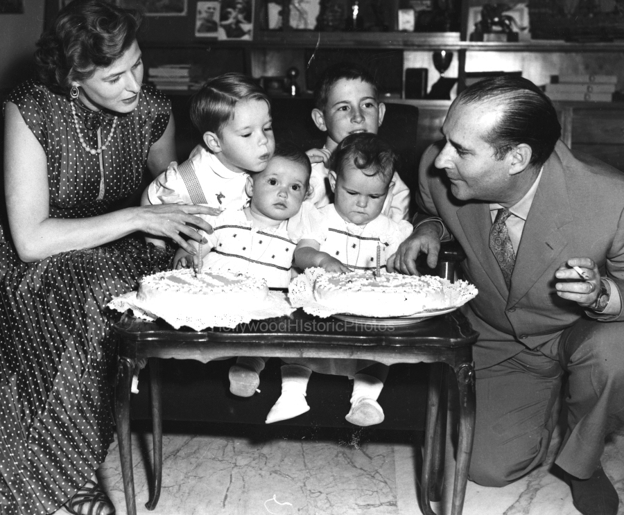 1952 With family and Roberto Rossellini wm.jpg